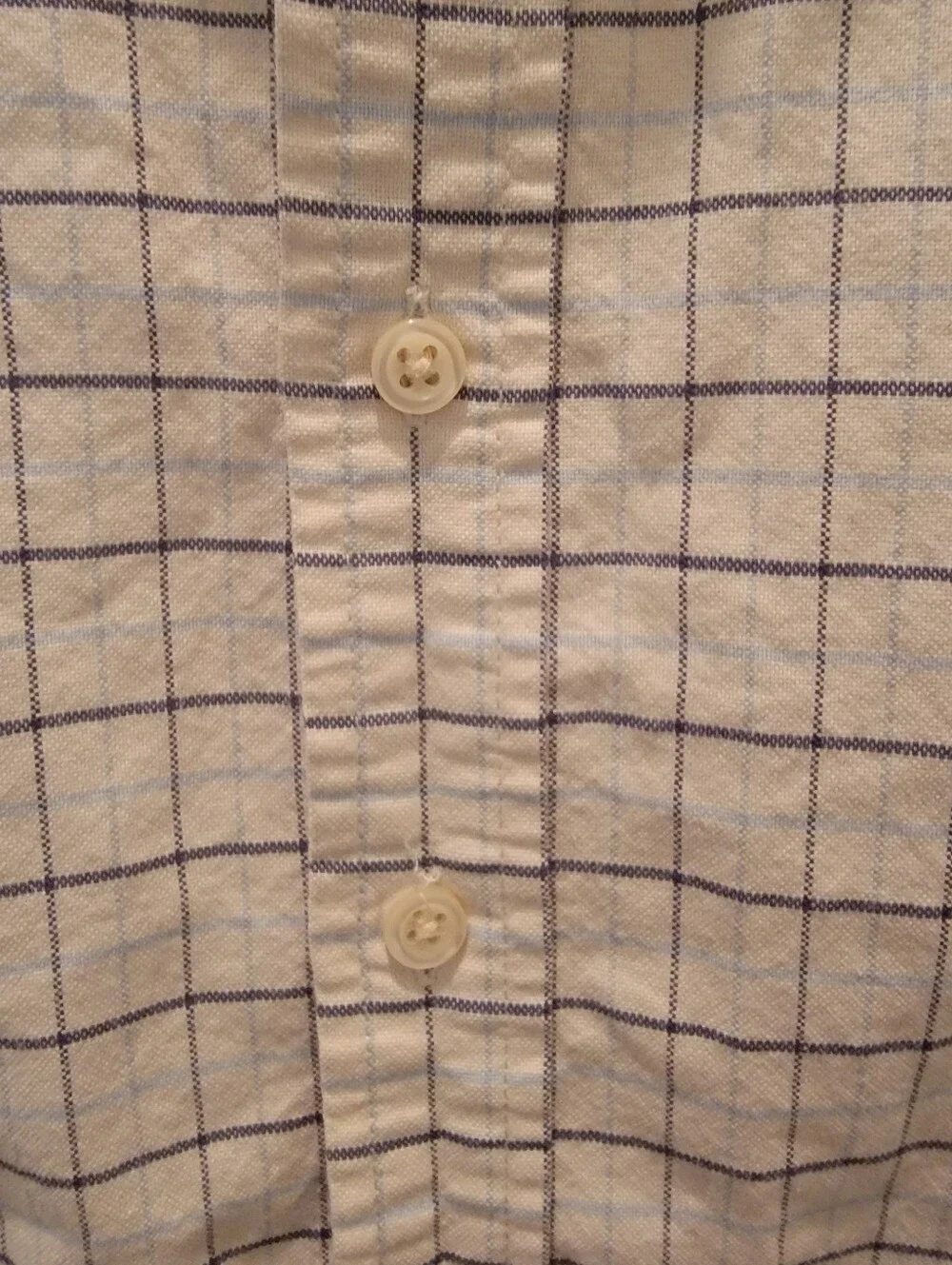 Ralph Lauren Boys Light Blue/Navy Plaid Button Up Long Sleeve Shirt - M (10-12)